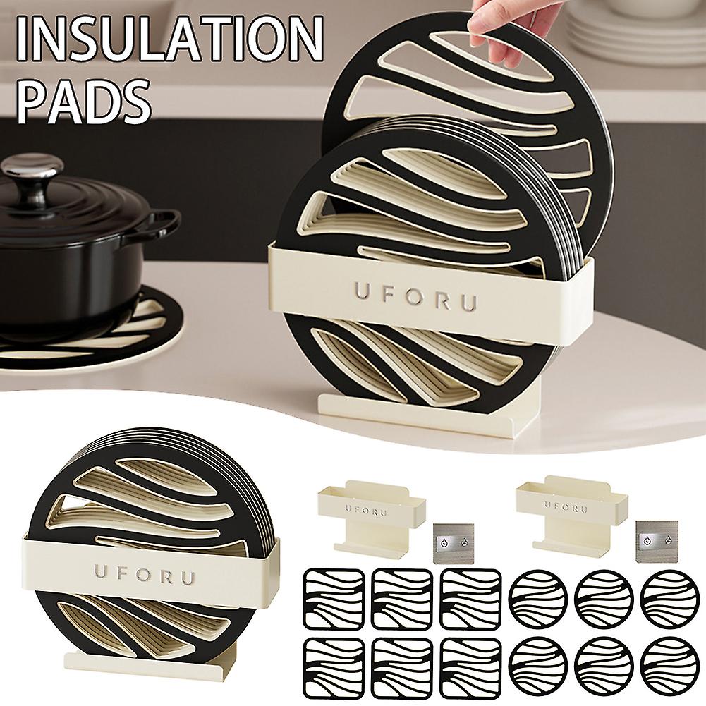 Plastic Insulation Pad with Double Side Reusable Non-Slip Tea Coaster for Home Kitchen