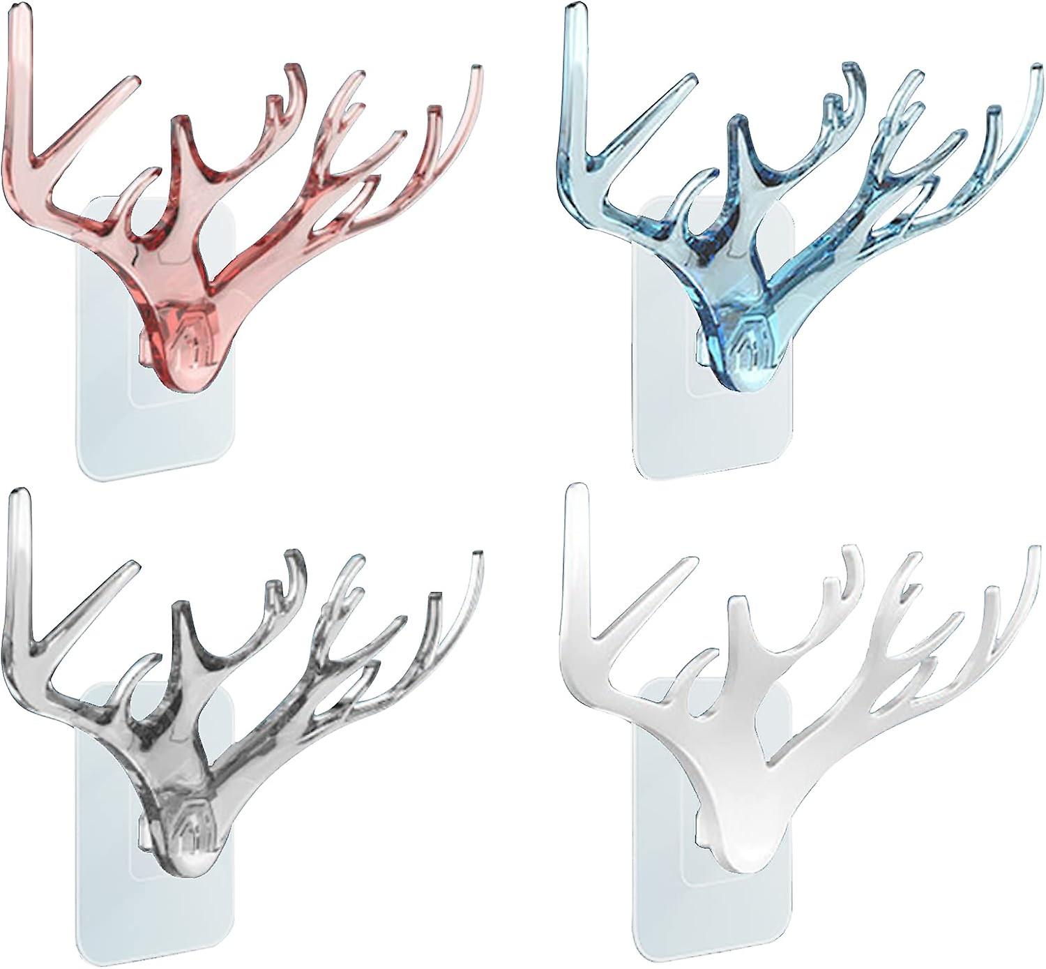 Deer antler hook, key hook, wall sticker hook, bathroom door hook, toothbrush hook, multi-function hook for home decoration