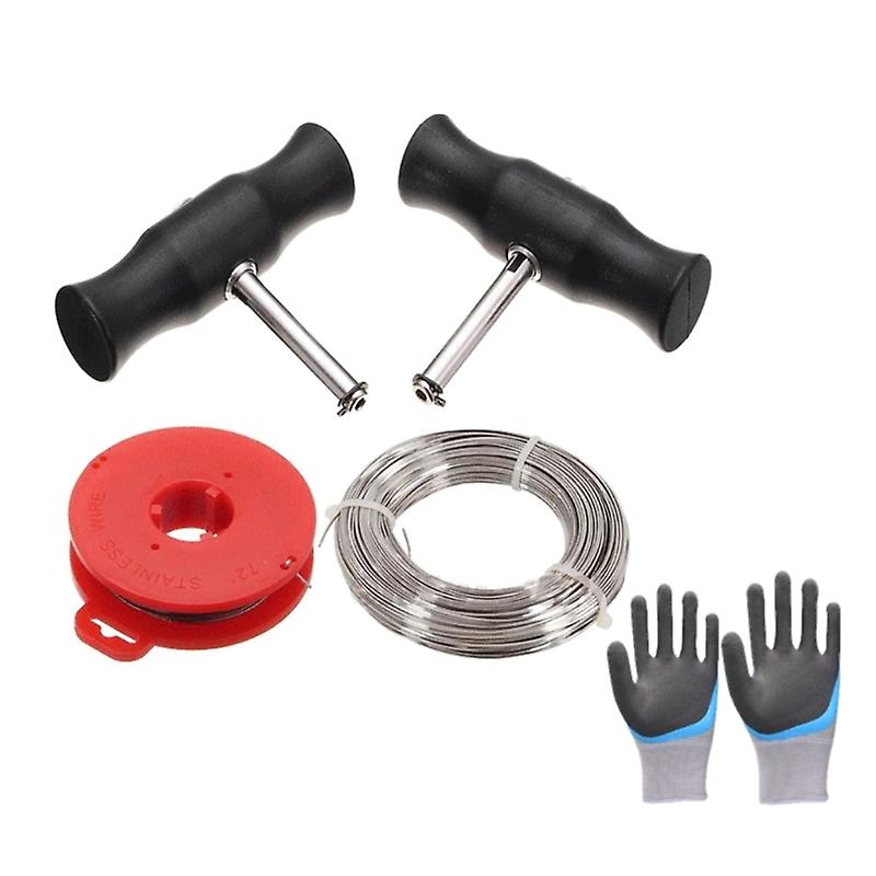 Windshield Cut Out Wire Car Windshield Repair Removal Tool Kit with Handle