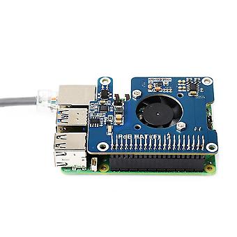 For 5 Poe Hat 802.3af/at Gpio Expansion Board With Cooling Fan 5v/12v For 5