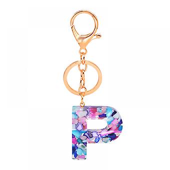 SUJI 1PCS Keychain Multicolor Letter A - Z Initial Letter Resin Keychain , Accessories Cute Premium Bag Charm