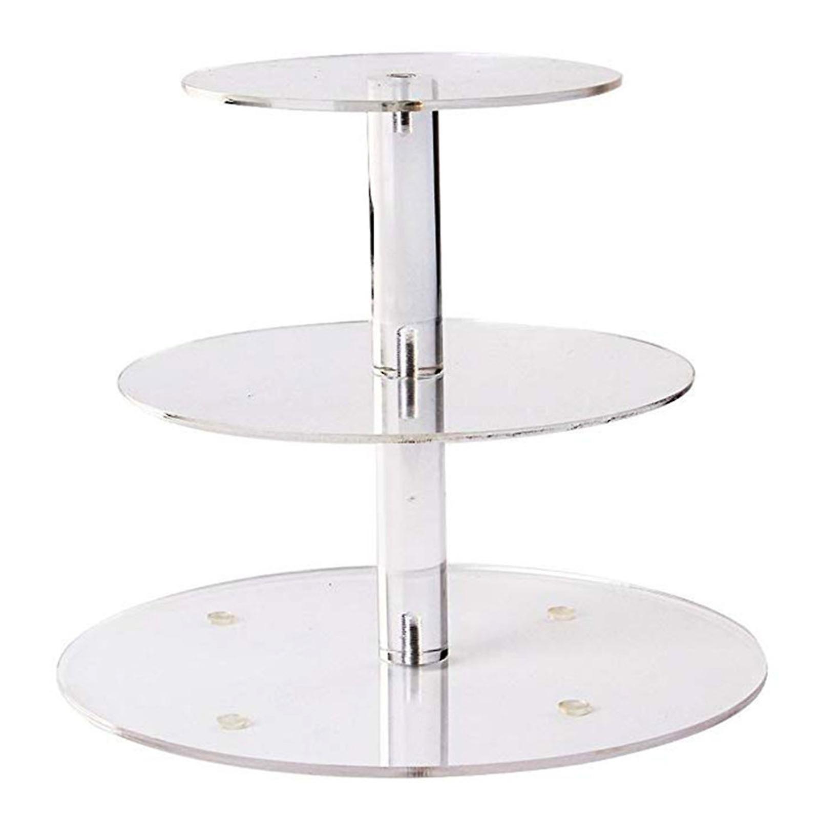 3-Layer Round Acrylic Cake Rack Birthday High Transparent Candy Dessert Cake