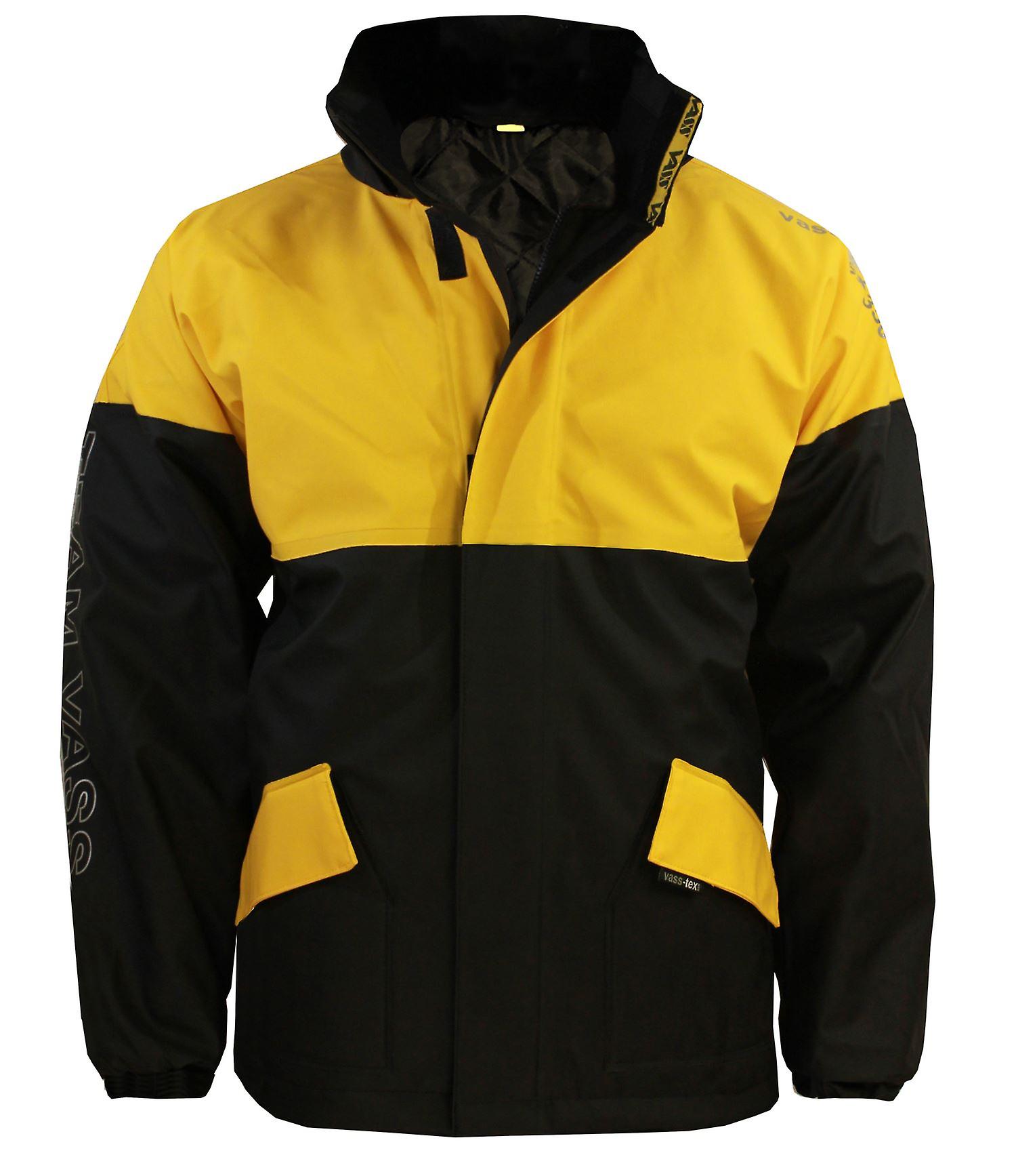 Vass-Tex Team Vass 350 Winter Lined Waterproof Jacket Black & Yellow Size Medium