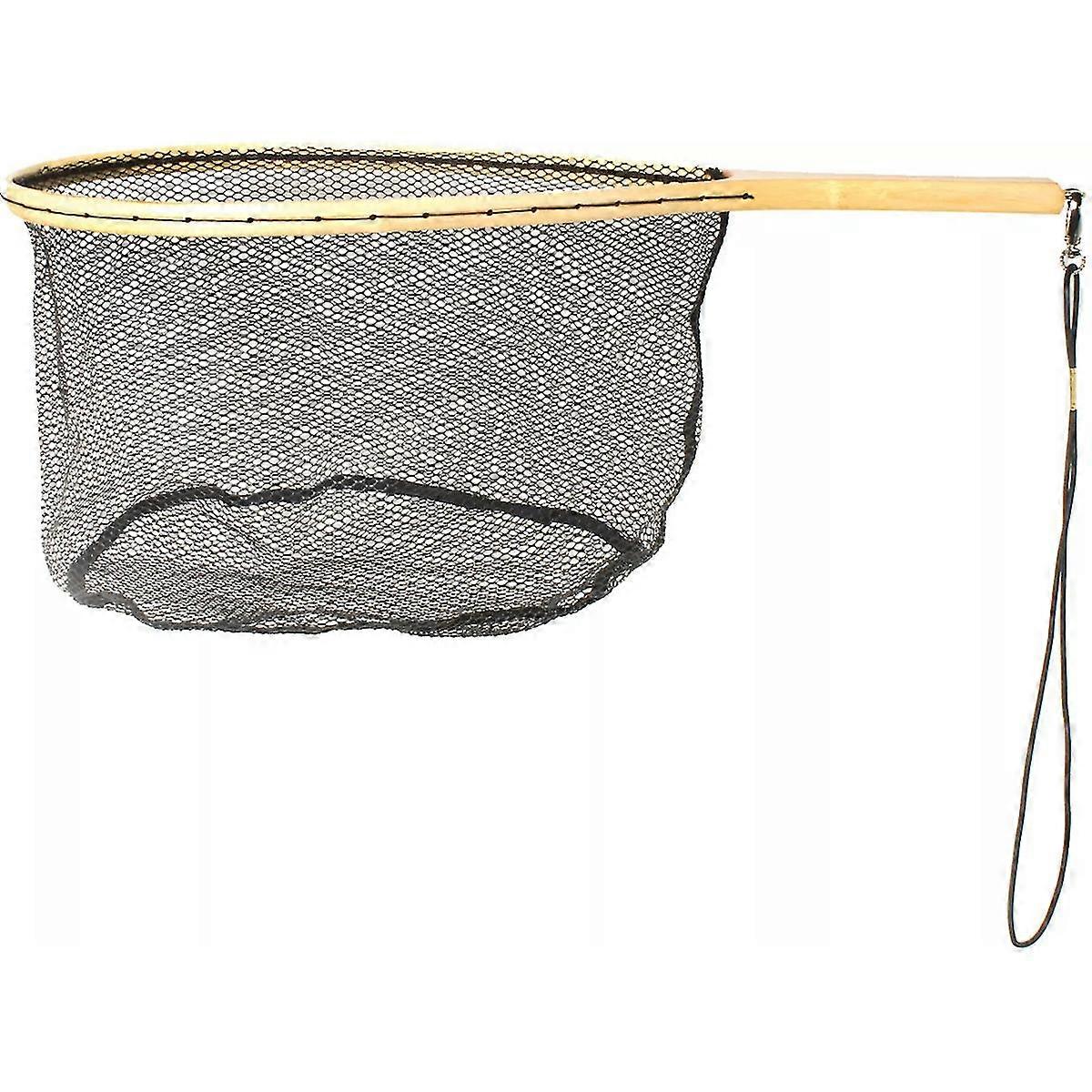 Eagle Claw Wood Trout Net with Rubberized Netting