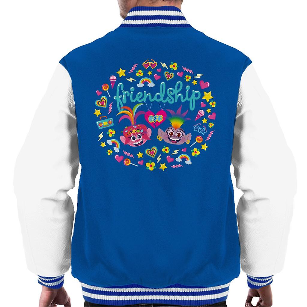 Trolls Papavero e Queen Barb Amicizia Uomo Varsity Jacket