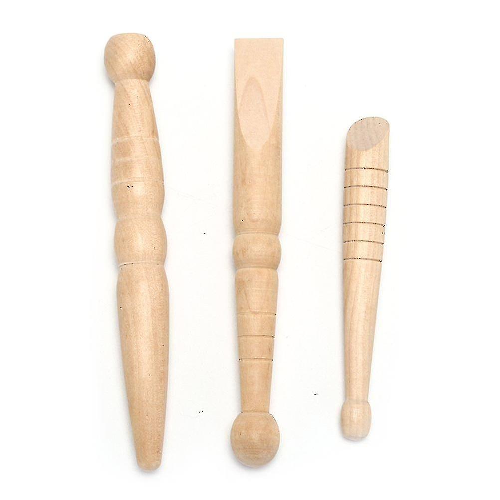 3pcs טבעי עץ כף הרגל עיסוי גוף מקל להקל על הכאב להירגע כלי דיקור רפלקסולוגיה כף הרגל רפלקסולוגיה