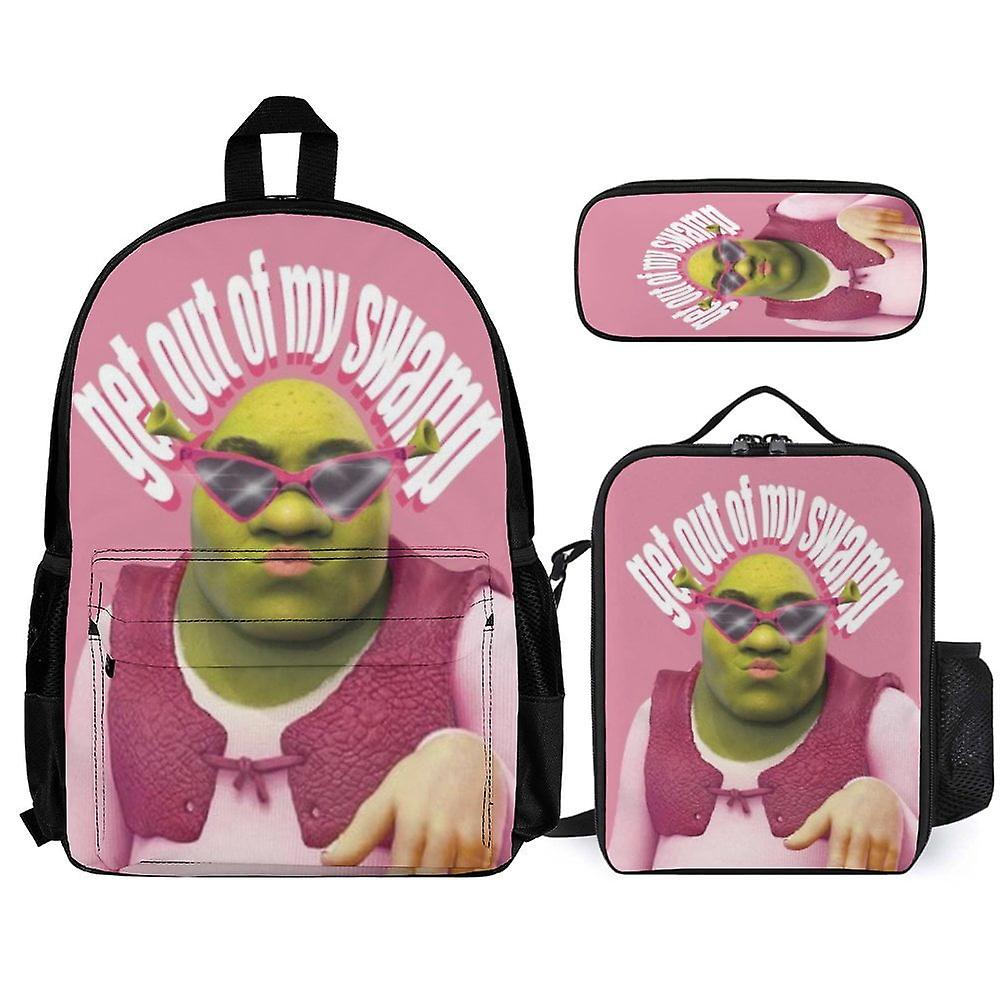 Shrek 3Pcs Backpacks Sets with Lunch Bag And Pencil Case