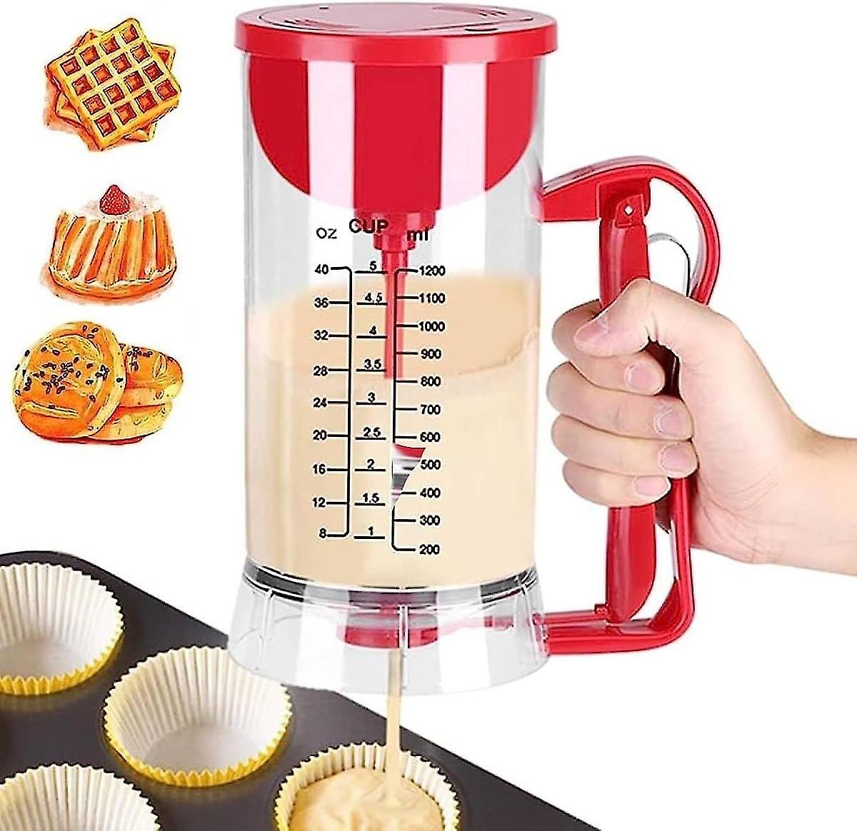 1200ml pancake batter dispenser with scale line, electric mixing batter dispenser, pancake, cupcake,