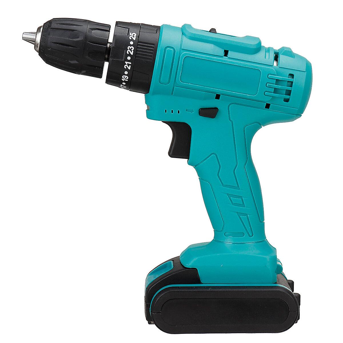 48V Impact Electric Drill 6000mah Drill Screwdriver W/ Led Working Light W/ 1/2pc Battery
