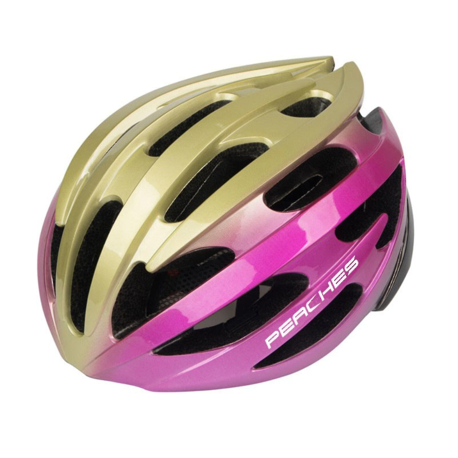 Cykelhjelm 9 Gradient Farver Mænd Kvinder Ultralet Mtb Vej Cykelhjelm Led Baglygte - Shenxin