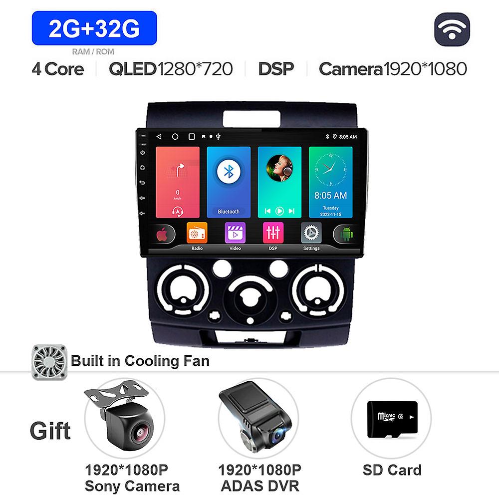 9" Android 13 Car Radio For Ford Everest Ranger Mazda Bt50 Bt 50 2006 2007 2010 Gps Navigation Multimedia Player Stereo Screen