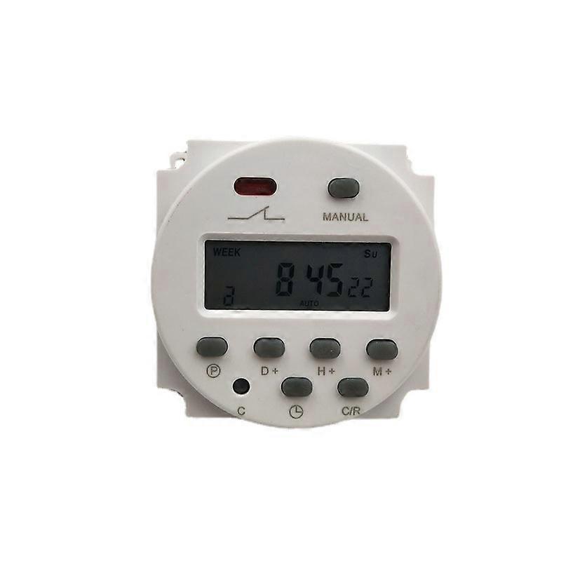 12V electronic timer Programmable LCD display, white, 6*6*3.2cm