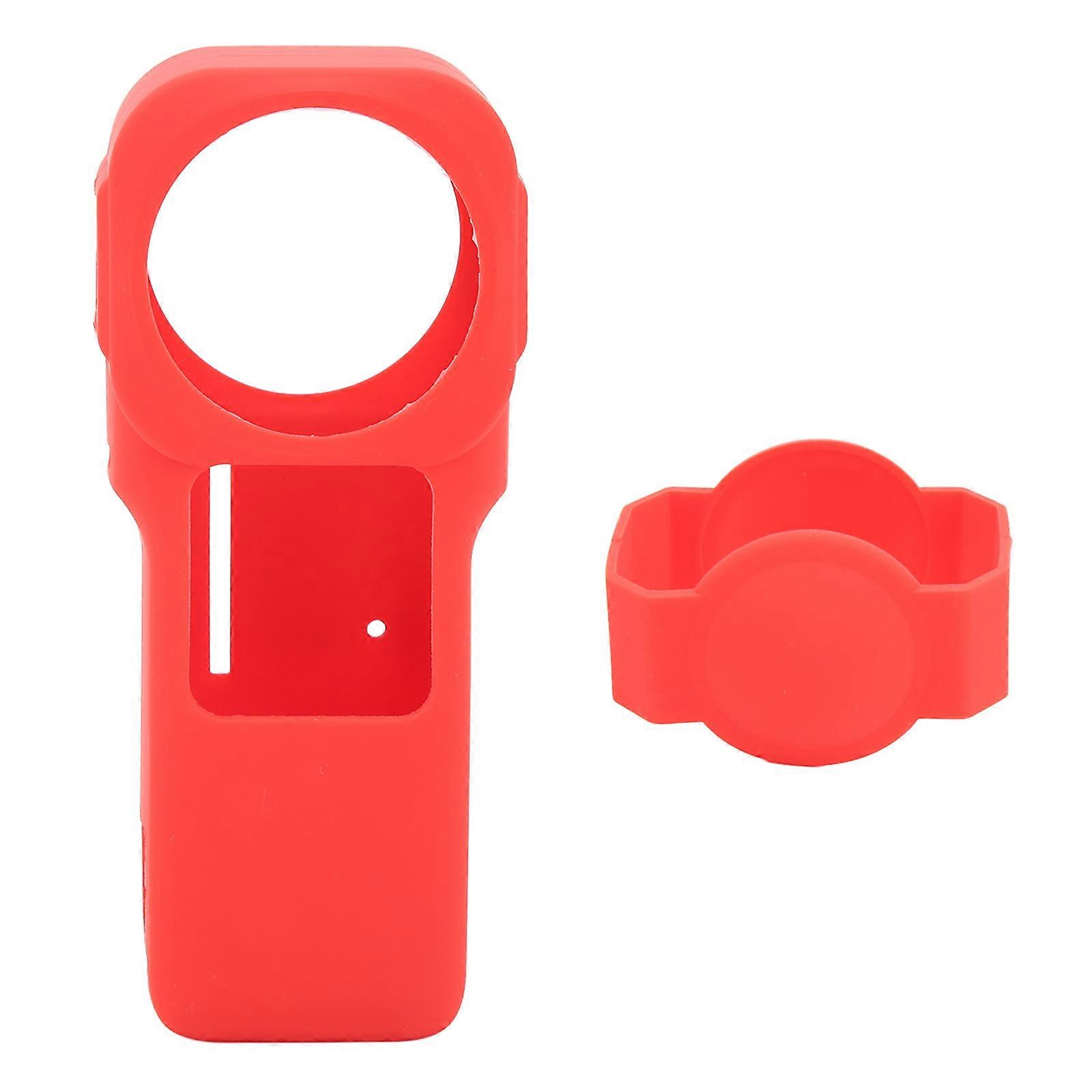 Panoramic Camera Silicone Protective Case Lens Cover For Insta360 One Rs 1in 360 Edition Red