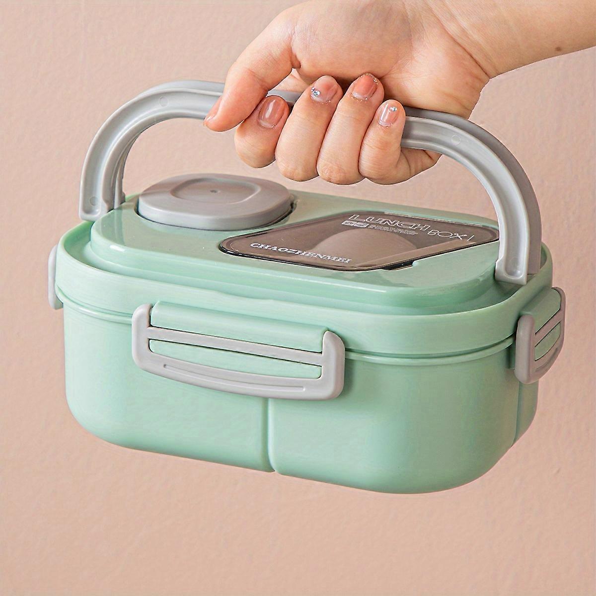 Durable Microwave-Safe Bento Box with Compartments - Ideal for School, College, Work - Portable, Airtight, Easy Clean