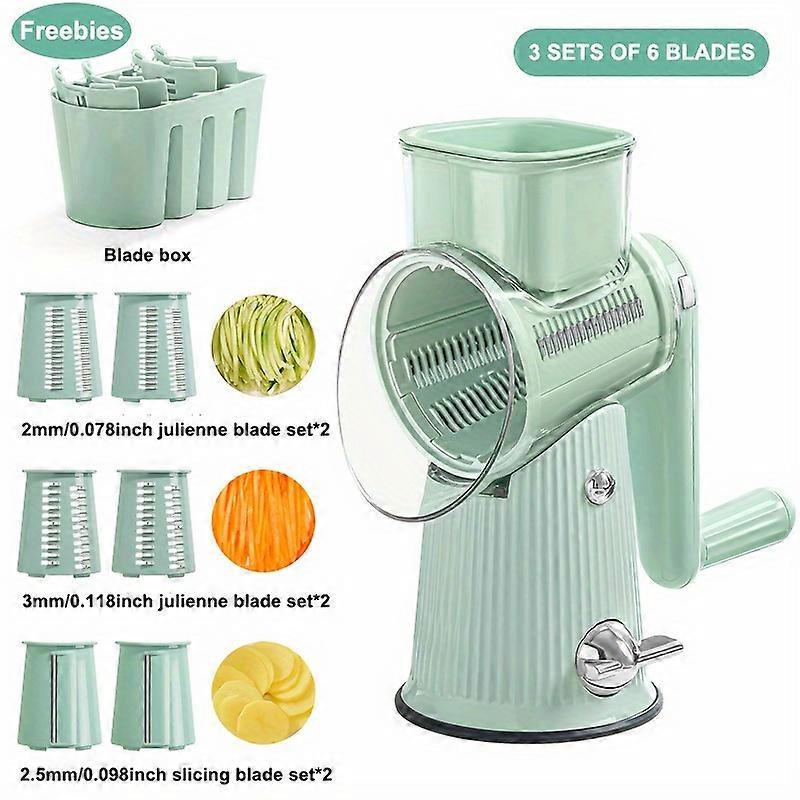 1 Set, Vegetable Cutter, Rotary Vegetable Slicer, Vegetable Grater, Manual Cheese Grater, Multifunctional Vegetable Cutter, Potato Shredders, Fruit Ch