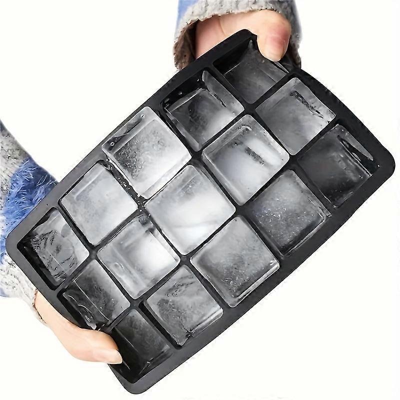 1pc 15 Grids Silicone Ice Tray, Ice Making Box, Soft Silicone, Low Temperature Resistant, Easy To Clean, Food Grade Ice Cube Mold Tray