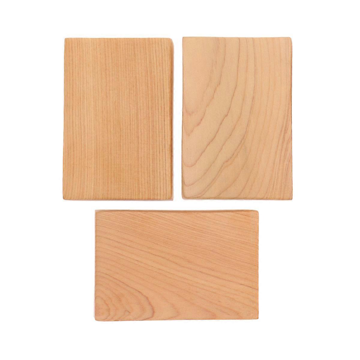 3 Pcs Unfinished Wood Block Soft Wood Whittling Blocks Blocks Wood Wood Block