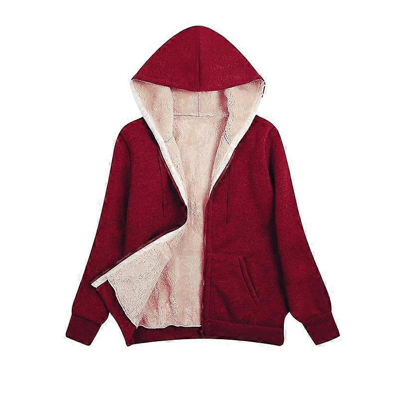 Autumn And Winter Large Women's Plush Hooded Sweater On Plush Coat