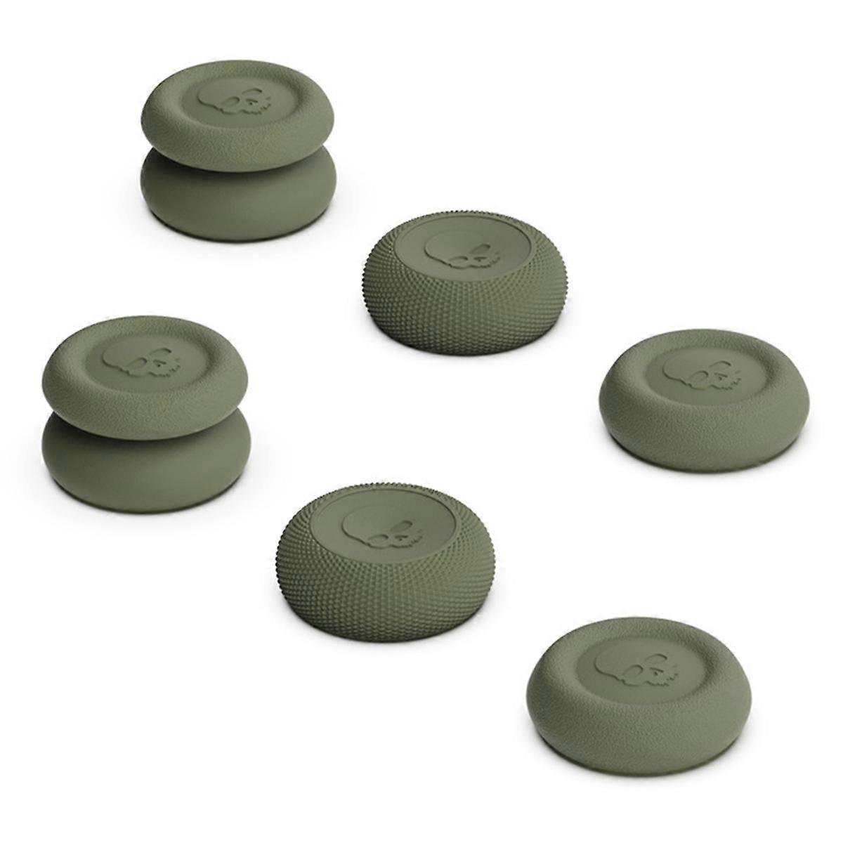 6pcs Thumb Stick Grip Caps Non-Slip Handle Rocker Button Cap for Game Controller Accessories Green