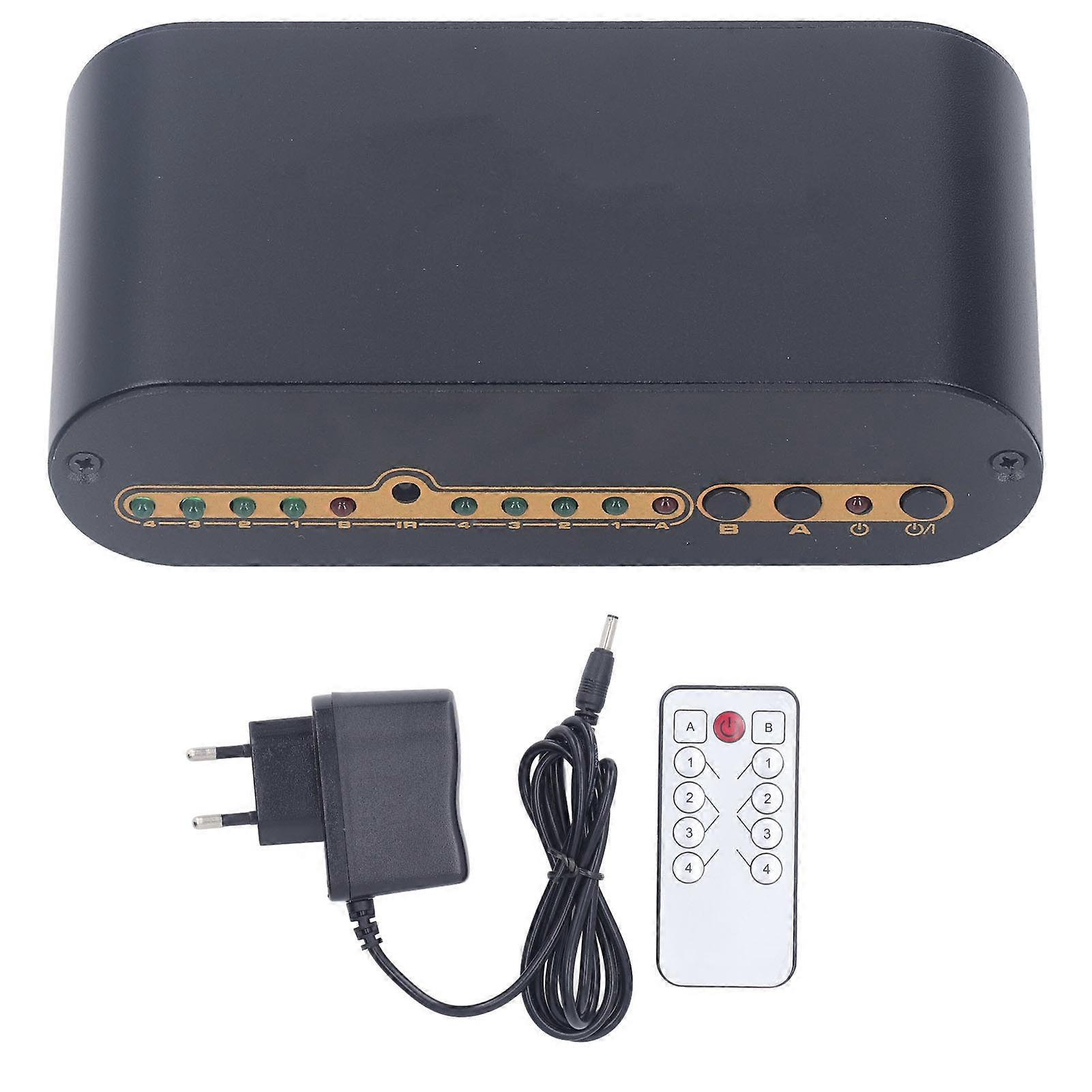 SPDIF Digital Optical Sound 4x2 Switcher 4 in 2 Out Digital Optical Sound 4x2 Splitter with IR Remote Control 100?240V EU Plug