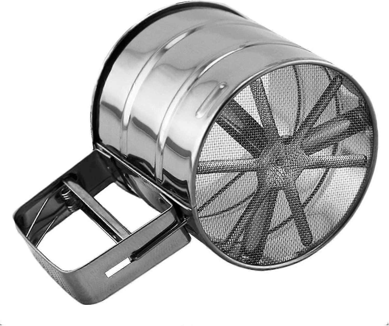 Rustfrit stål Mesh Sukker Kaffe Mel Shaker Sigte Colander Tool Cup