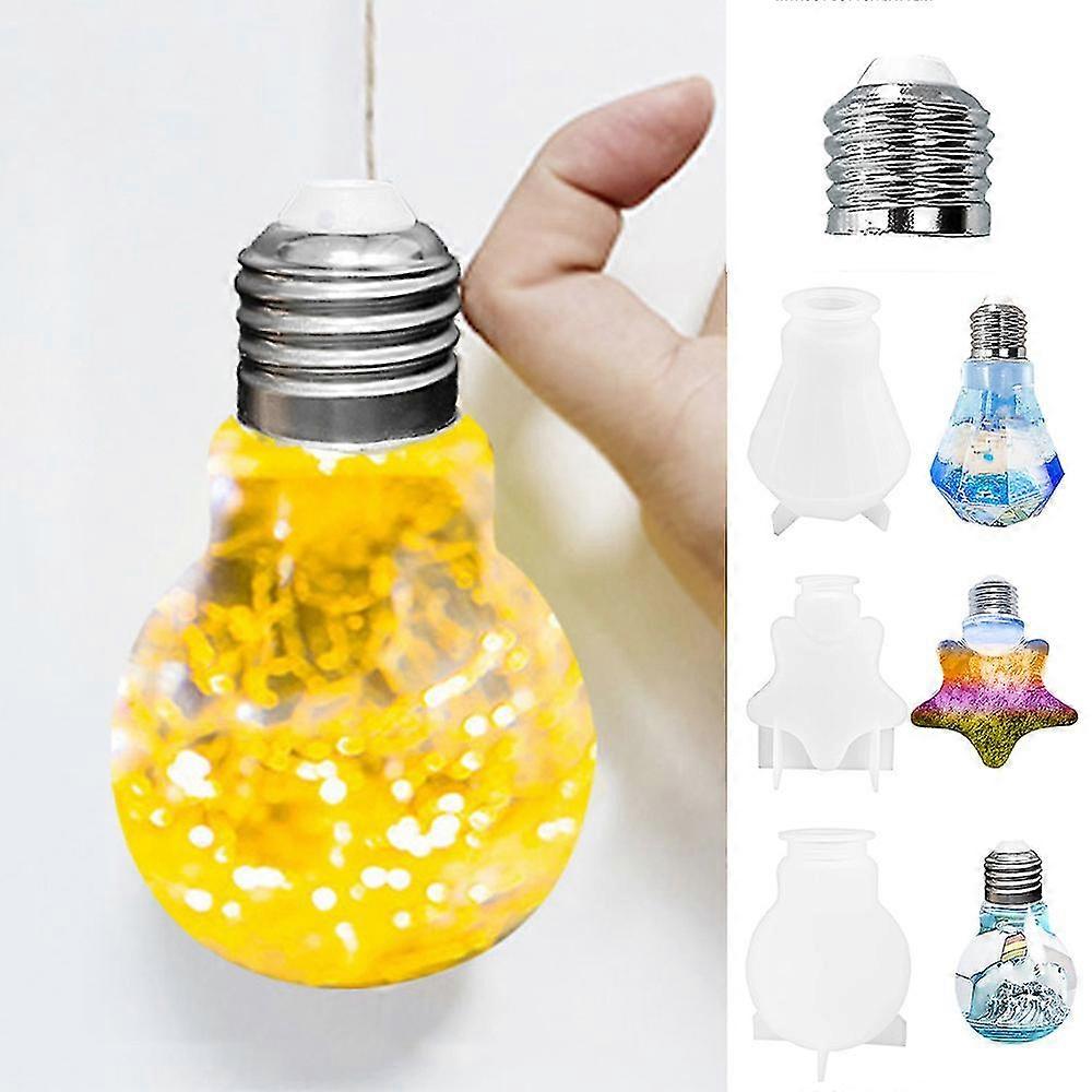 Light Bulb Silicone Mold Resin Crystal Casting Epoxy Diy Making Craft Mould