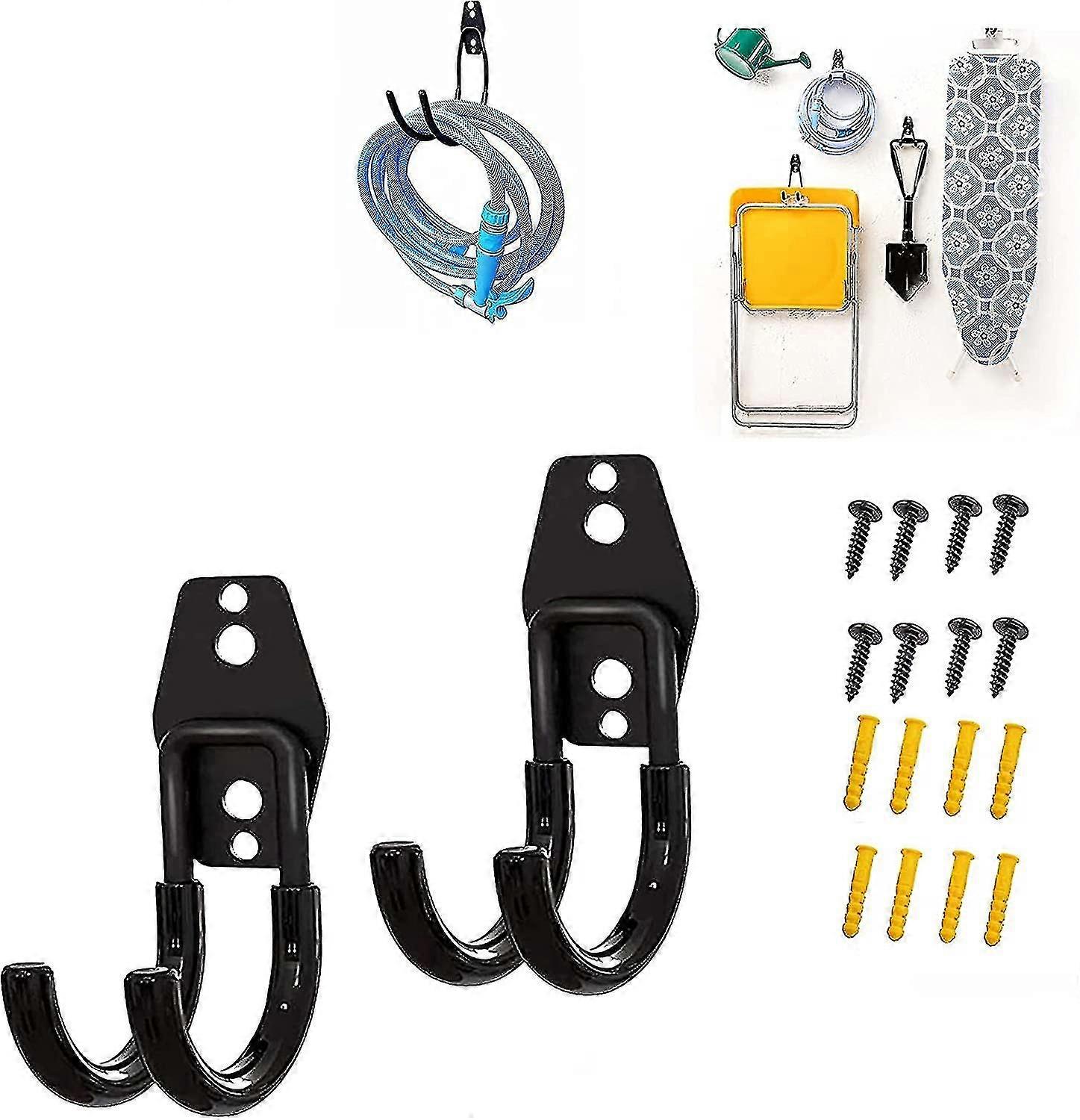 جبل شماعات طاولة الكي ، لغرف الغسيل ، غرف المرافق ، الخزائن ، لا لوح الكي ، 2 قطعة ، خطاف مزدوج مثبت على الحائط ، Garag فولاذي شديد التحمل