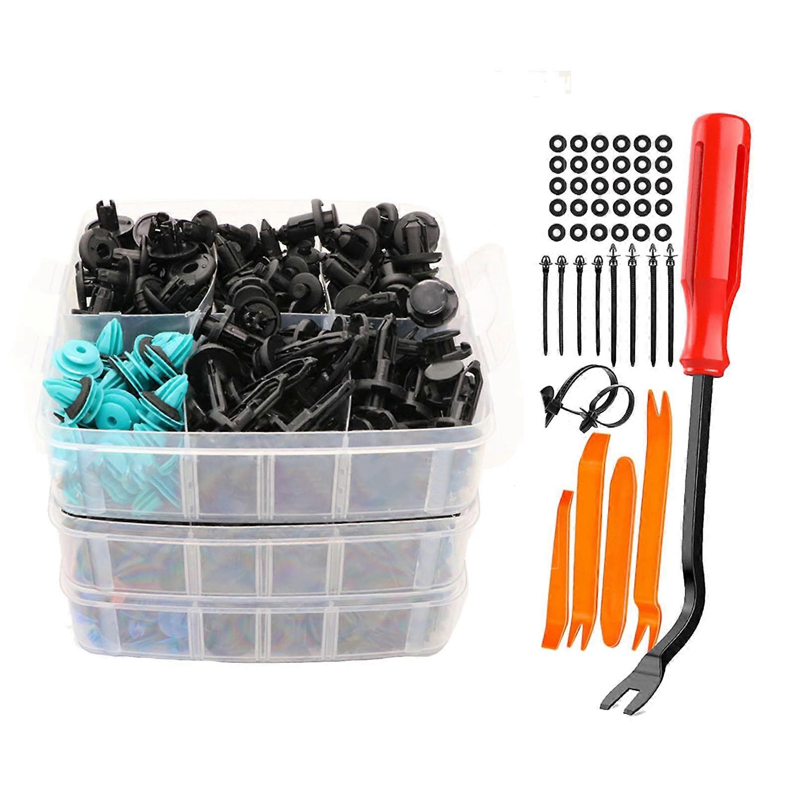 Car Push Retainer Clips Kit with Sponge Pads Sturdy Easy to Use Repair Tools