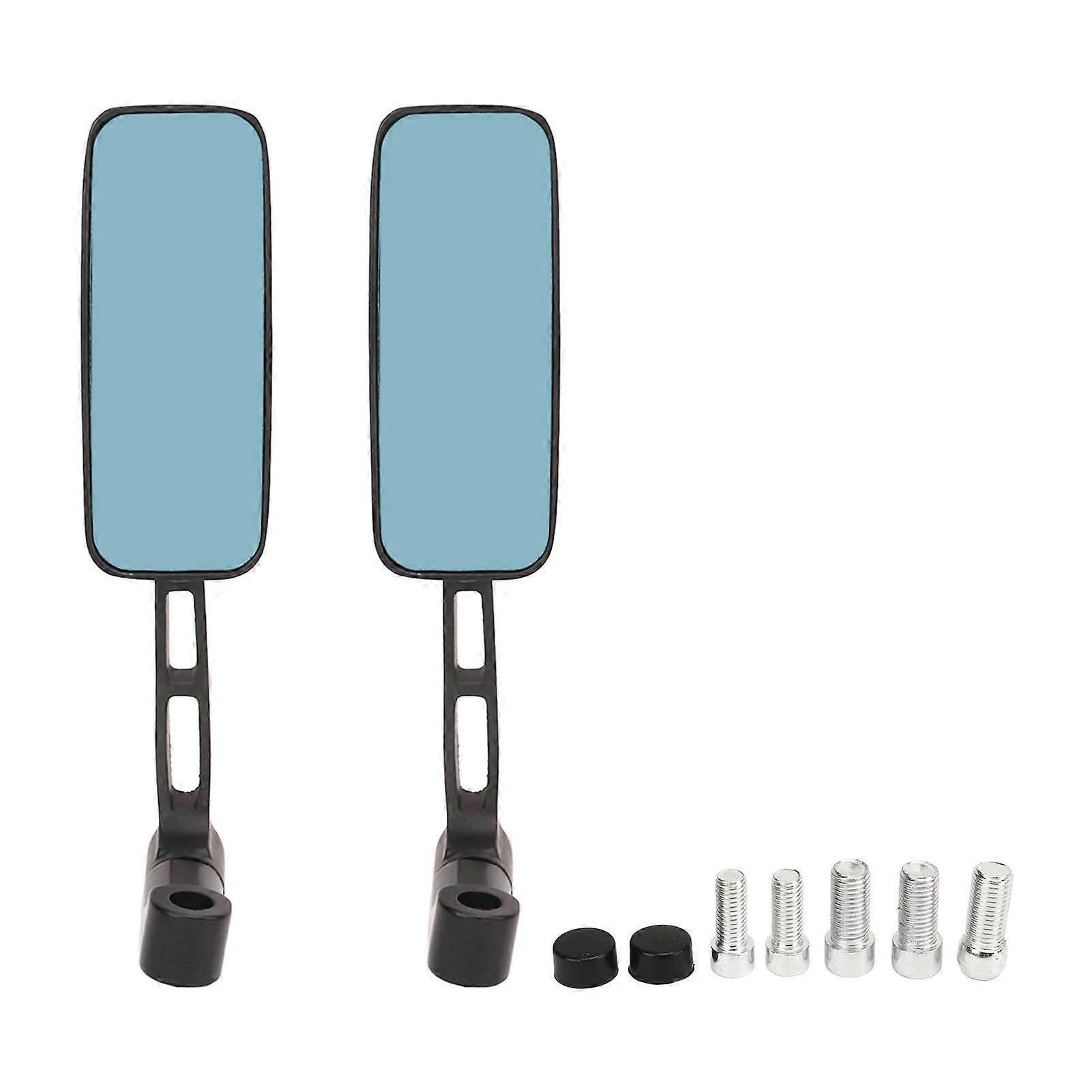 オートバイミラー4.9x11.9cmスクエアアンチグレアリアビューサイドウィングミラーバイク用ユニバーサルフィット