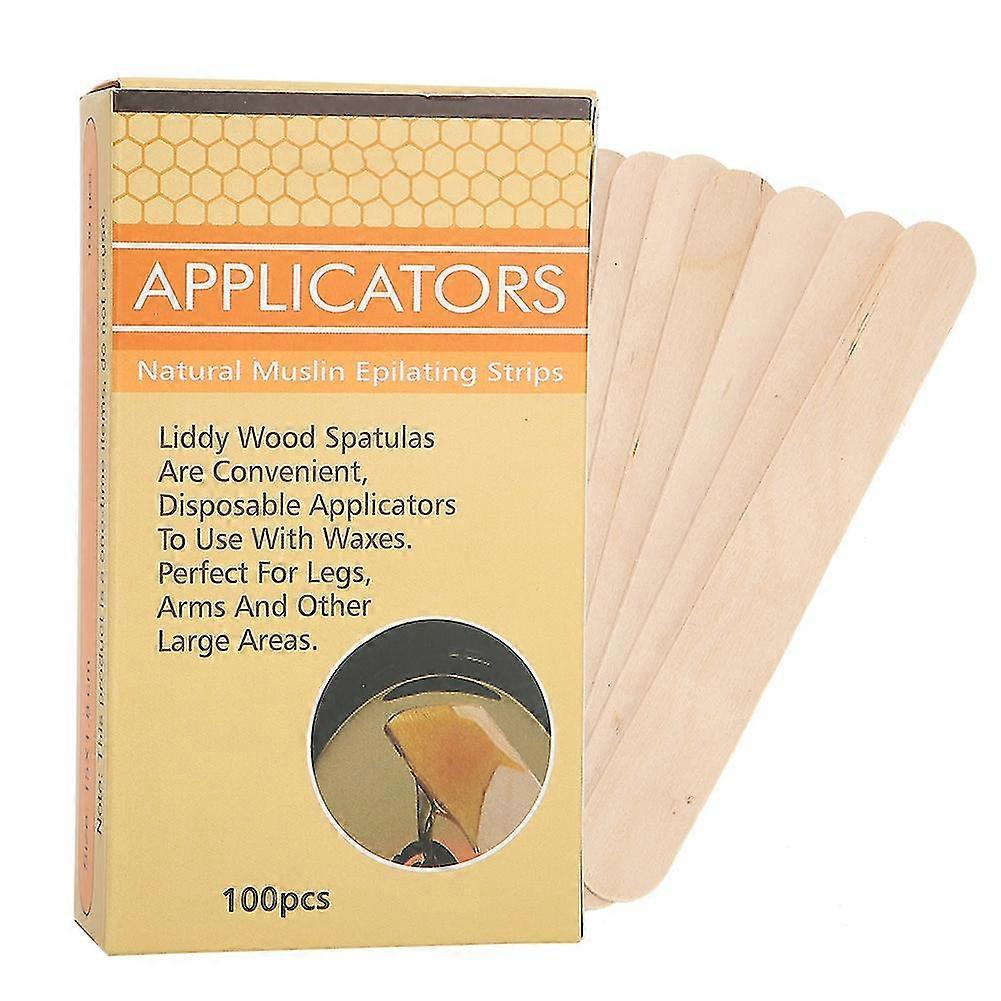 Disposable Wooden Waxing Spatula for Hair Removal, Ice Cream and Mask Application