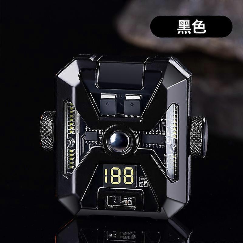 Personality Play Fidget Spinner Lighter Double Arc Smoke Lighter Mecha Body Ignition Count Charge Lighter