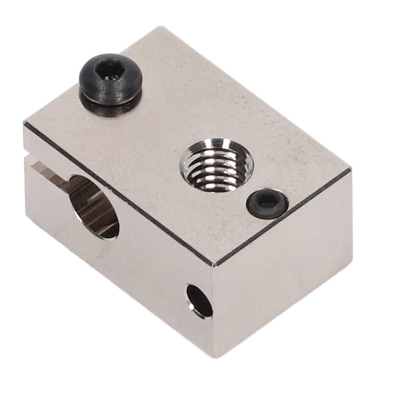 3D طابعة سخان كتلة النحاس صلابة عالية مقاومة درجات الحرارة العالية استبدال دقيق كتلة التدفئة V6 النيكل مطلي بالنحاس