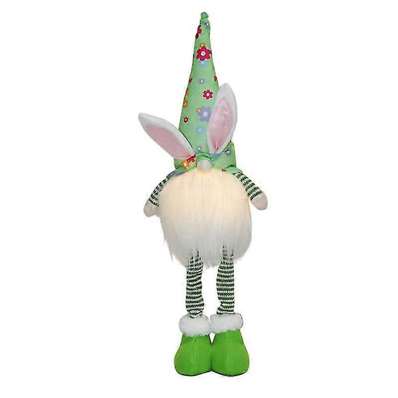 easter rabbit doll ornament luminous long leg doll (random color, no battery)