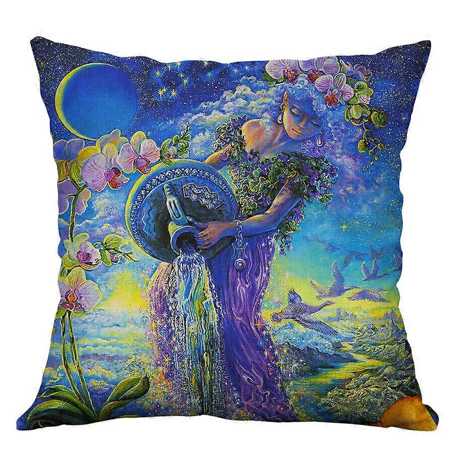 ヴィンテージ抽象芸術コットンリネン枕カバー家の装飾クッションカバーデザイン442jpjcjh