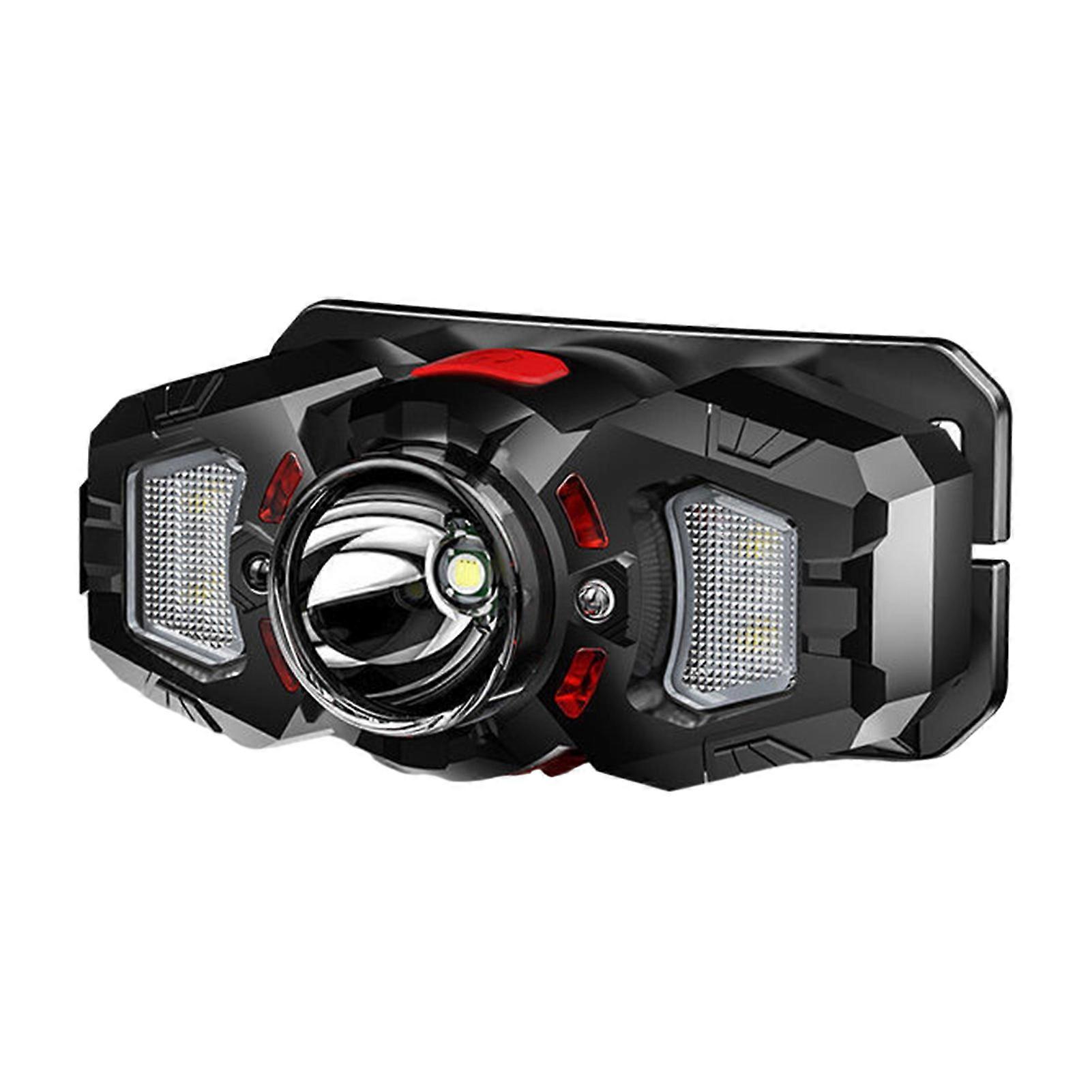 Rechargeable Headlamp Super Bright LED Head Lamp Flashlight with White Red Light Motion Sensor Head Light for Outdoor Camping Fishing Running