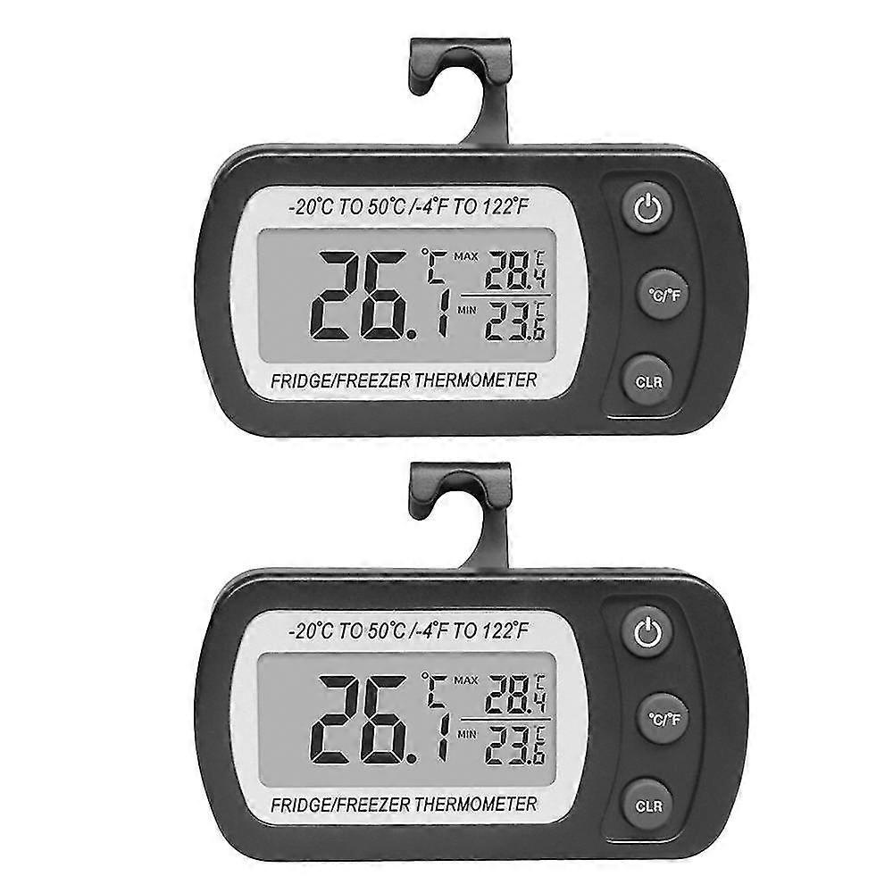 Waterproof Refrigerator Fridge Thermometer, Digital Freezer Room Thermometer , Record Function Large Lcd Screen