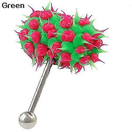 مجوهرات ثقب الجسم للجنسين على شكل مطرقة بانك رائعة ومهتزة على شكل قضيب لسان