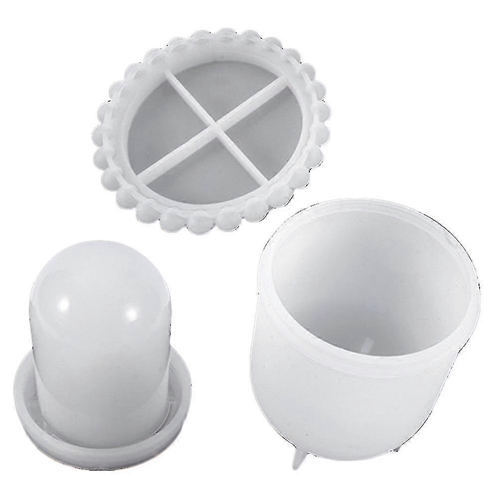 1 Set Of 3 Pcs Silicone Dice Cup Mold