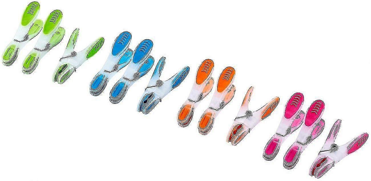 Multicolored Soft Handle Clothesline-25 Piece Set