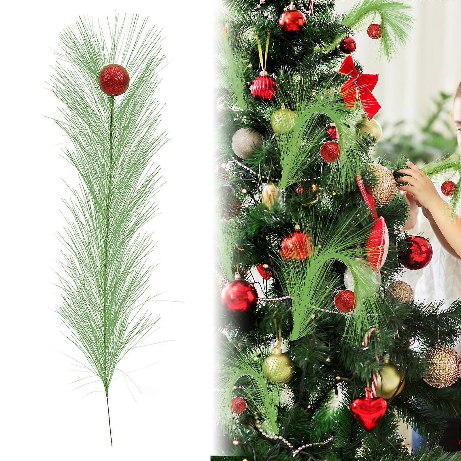 8 Pcs Christmas Tree Topper Red Green Curly Stems Lime Green Curly Xmas Tree Pick Elf Ornaments Stems for Christmas Tree Topper Home Office Wreath Cra