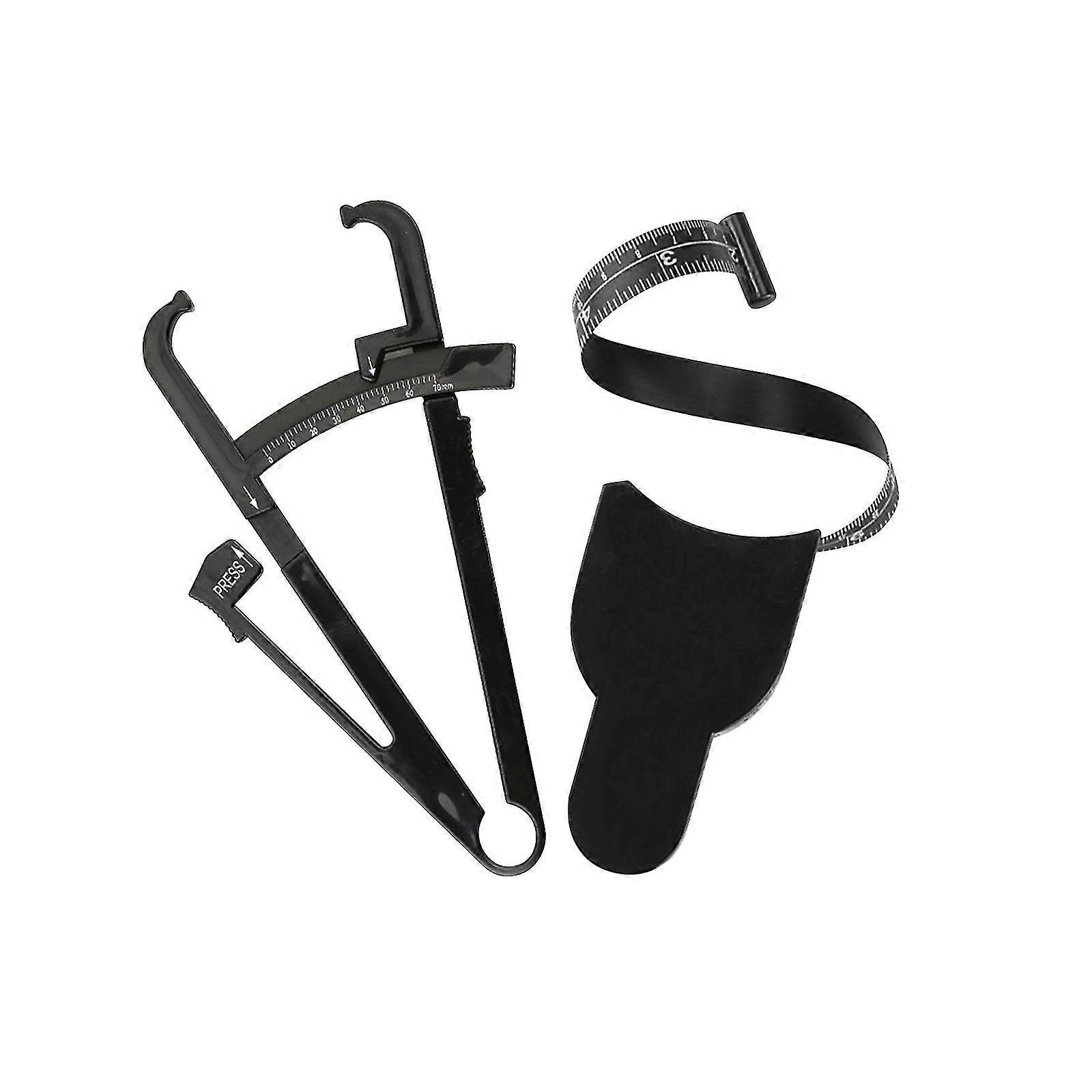 Double Scale Body Fat Clamp Measuring Skinfold Meter Measurement Tape Measure