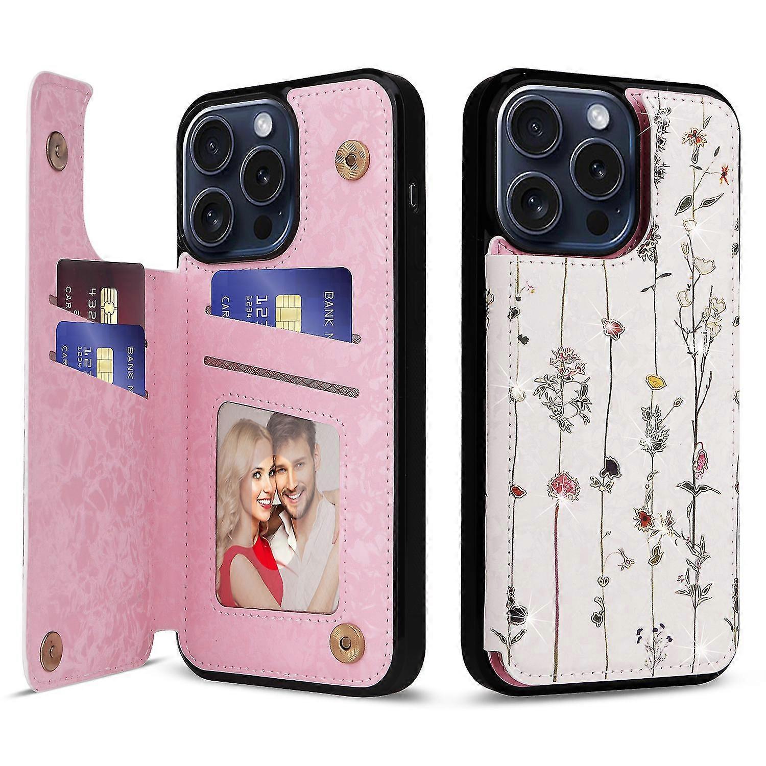 For iPhone 15 Pro Case Kickstand Drop Protection Shockproof Phone Shell