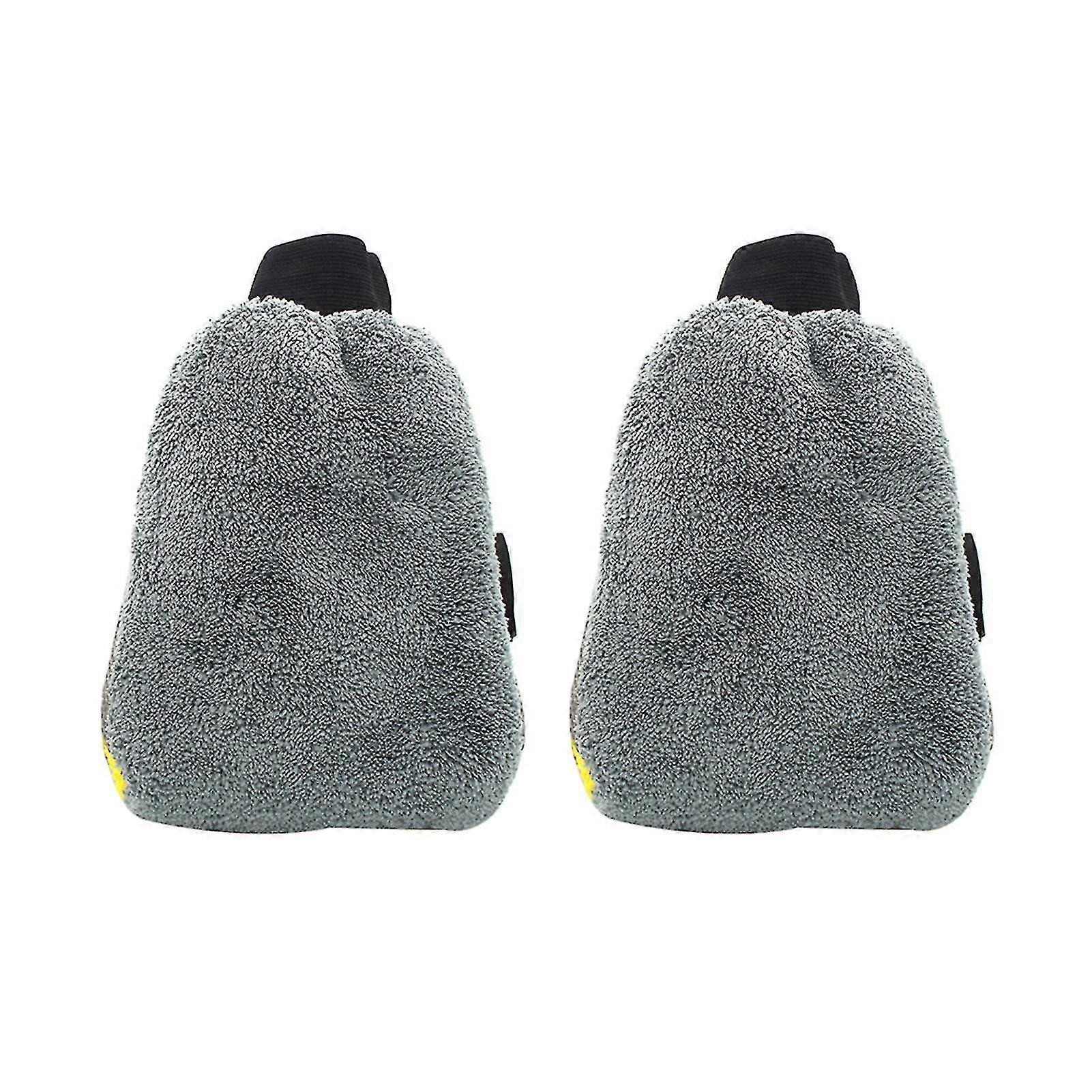 Vislone 2pc Microfiber Multifunctional Car Wash Mitt Anti Scratch Wash Glove