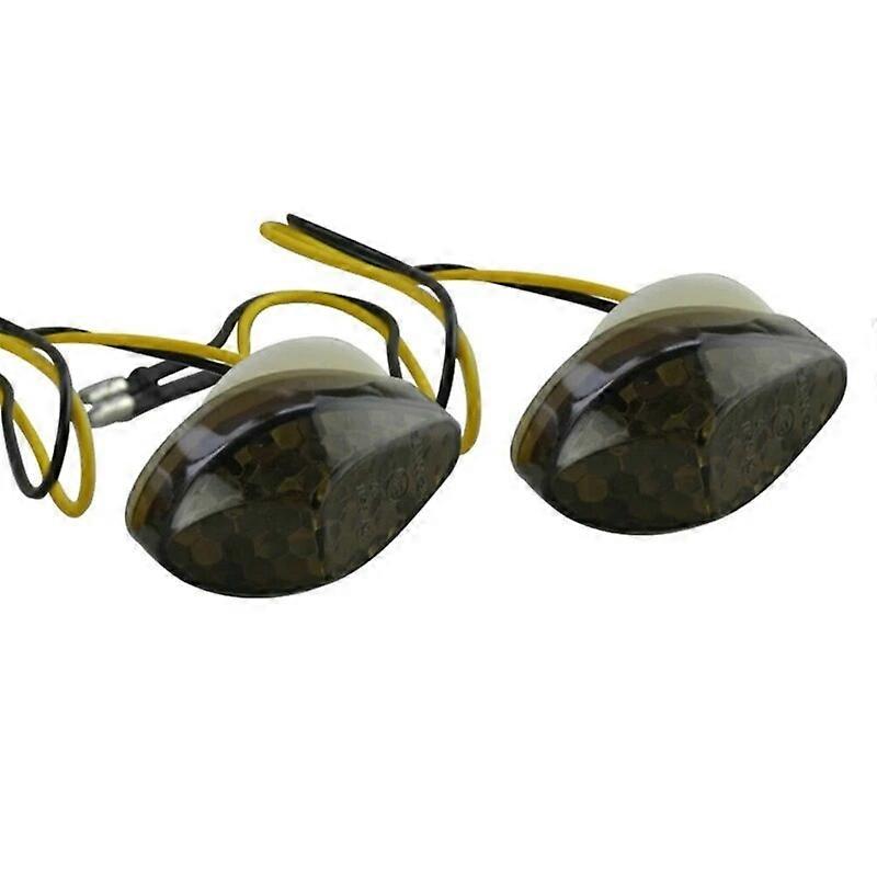 2Pcs Motorcycle Flasher Blinker Turn Signal Light Universal LED Side Marker Amber Indicator Lamp for CBR 600RR 1000RR 2004-2007