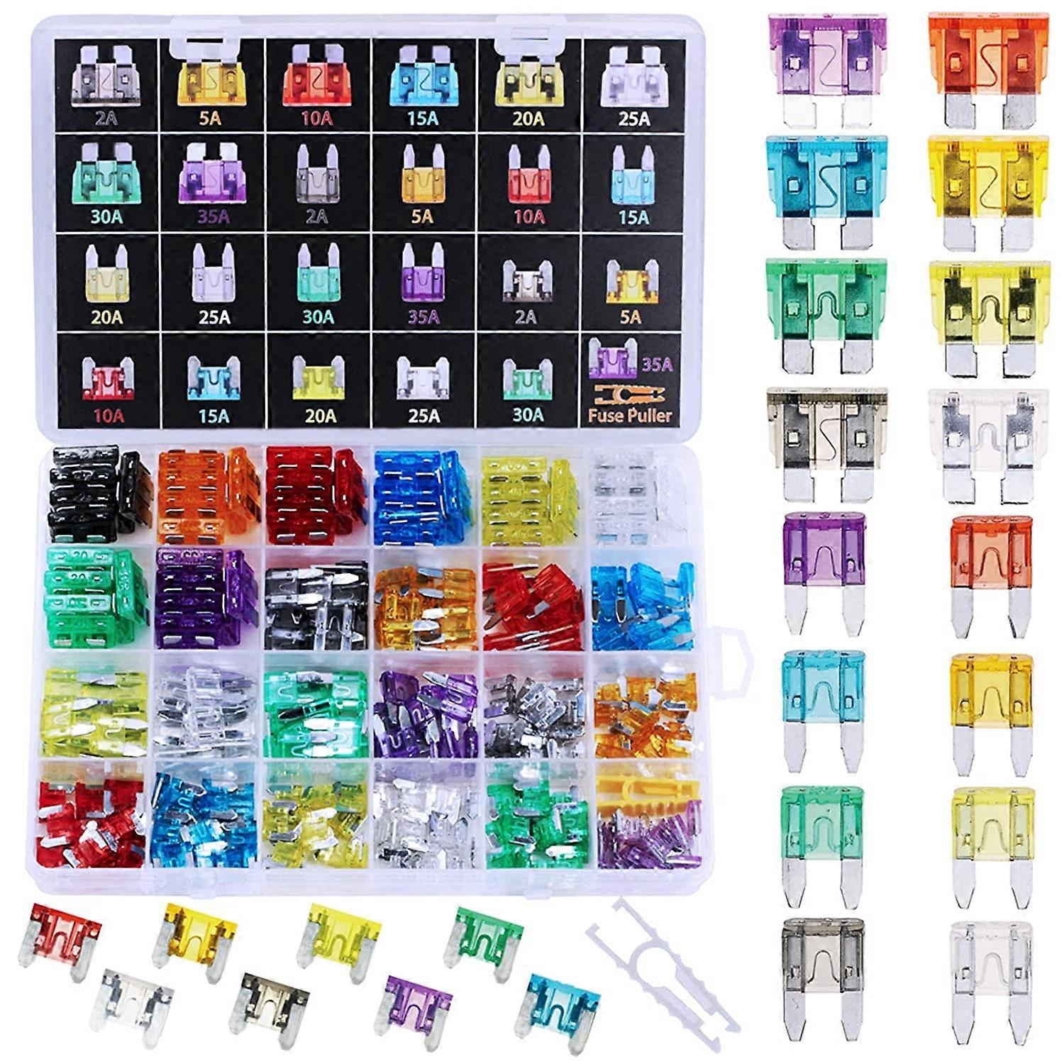 Car Blade Fuses Assortment Kit, Automotive Fuses - Standard & Mini & Low Profile Mini