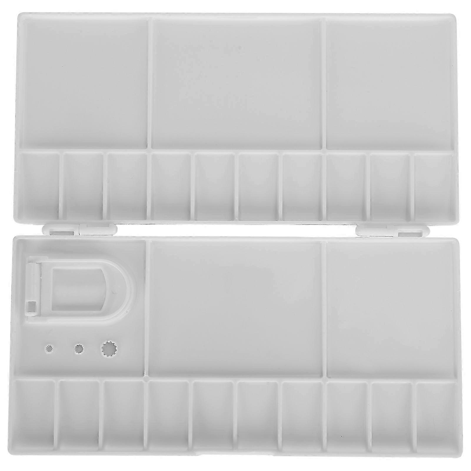 Paint Box Rectangular Porous Foldable Pigment Separation Case Painting Container Supplies