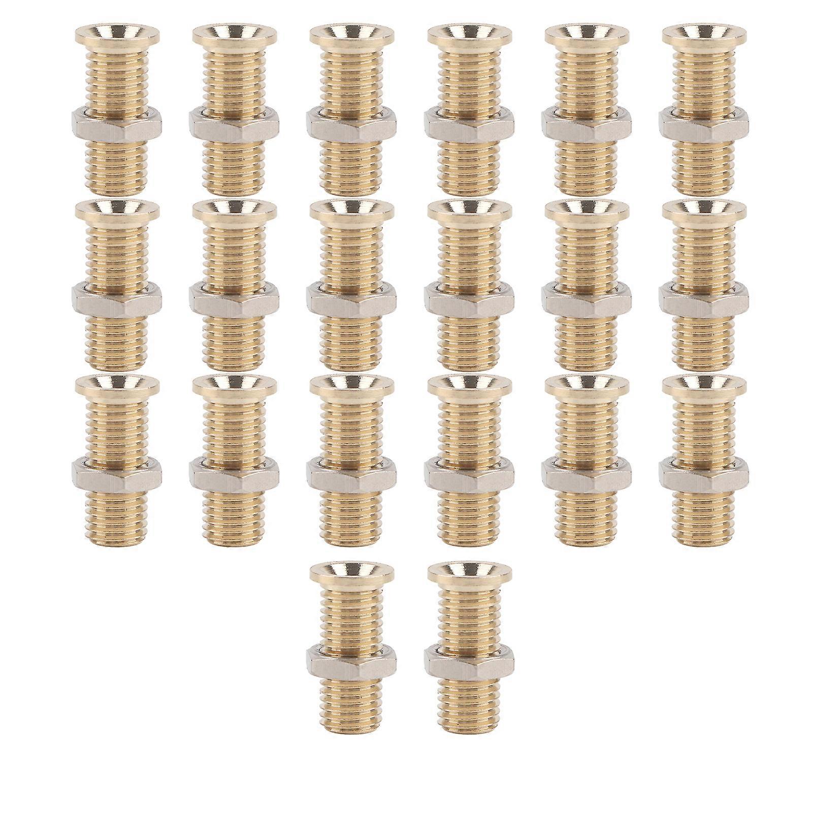 20Set 21.140 4mm Panel Banana Socket Copper Female Gold Plated Banana Jack with M6 Hex Nut for Electrical Test