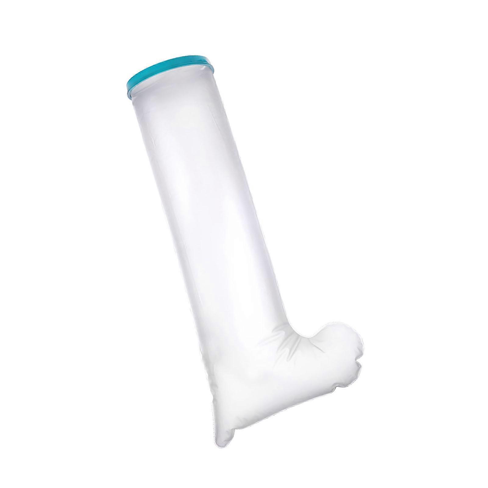 Bath protection leggings adult long legs 104cm long PP glue silicone material (blue PVC circle) (customized packaging and shipping)