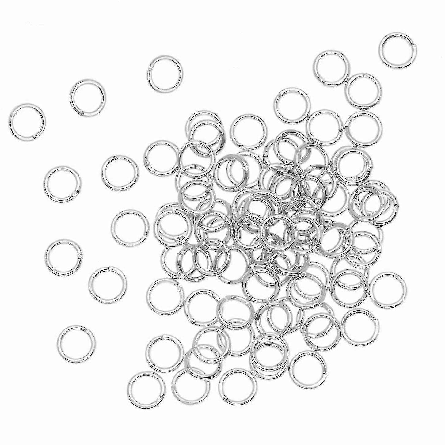 500-piece Open Jump Rings For Jewelry Making, 4mm, Silver
