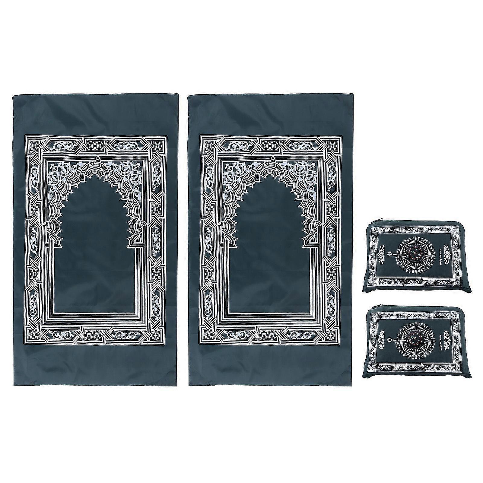 Travel Prayer Mat - 2Pcs Portable Waterproof and Windproof Mat with Premium Material and High Durability